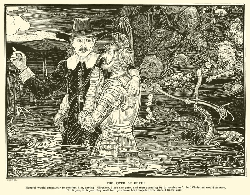 O Rio da Morte (gravura) de Frederick Hurten Rhead