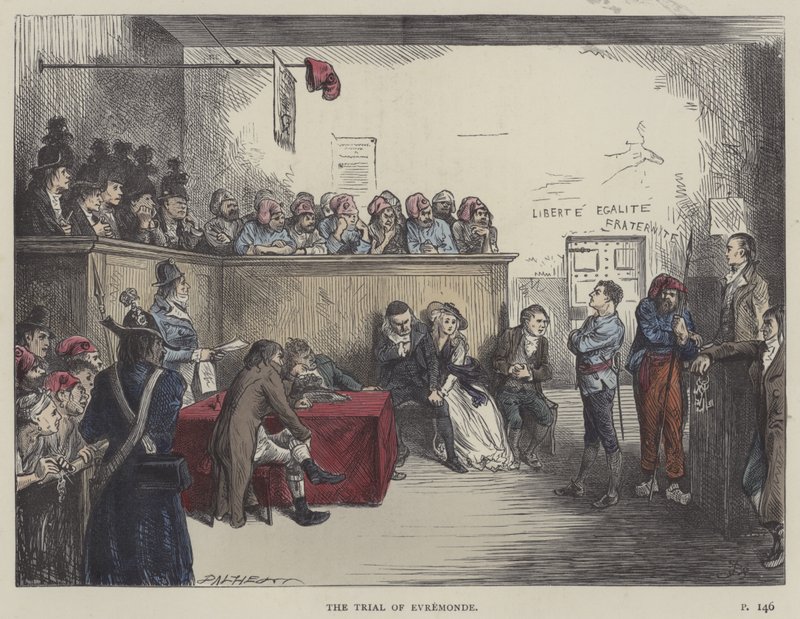 Ilustração para um conto de duas cidades de Frederick L. Bernard