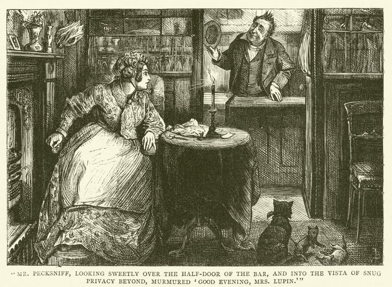 Ilustração para Martin Chuzzlewit de Frederick L. Bernard