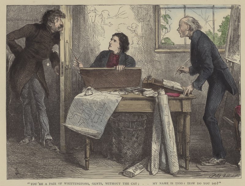 Ilustração para Martin Chuzzlewit de Frederick L. Bernard