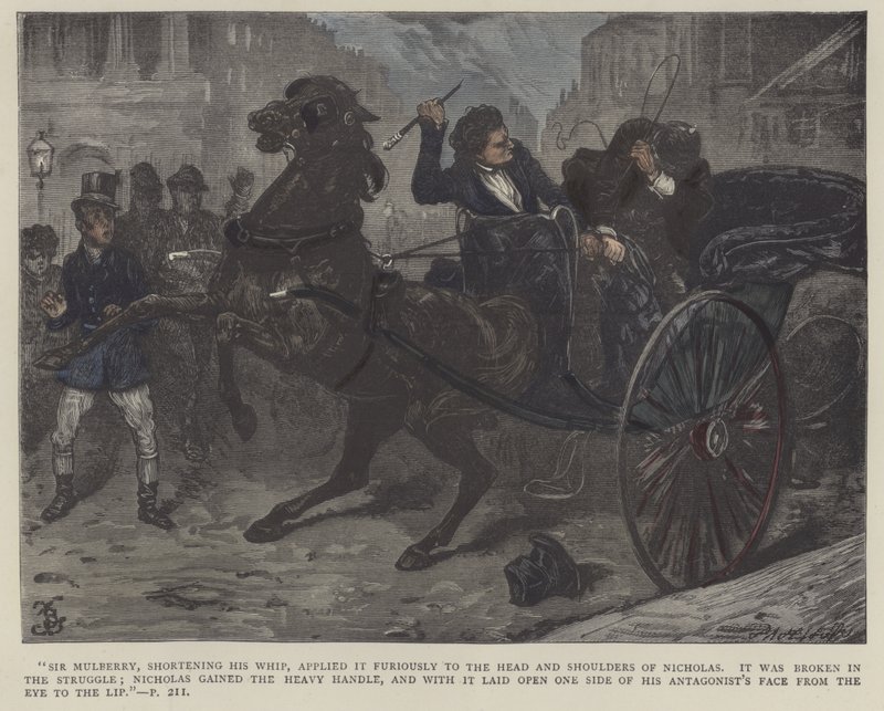 Ilustração para Nicholas Nickleby de Frederick L. Bernard