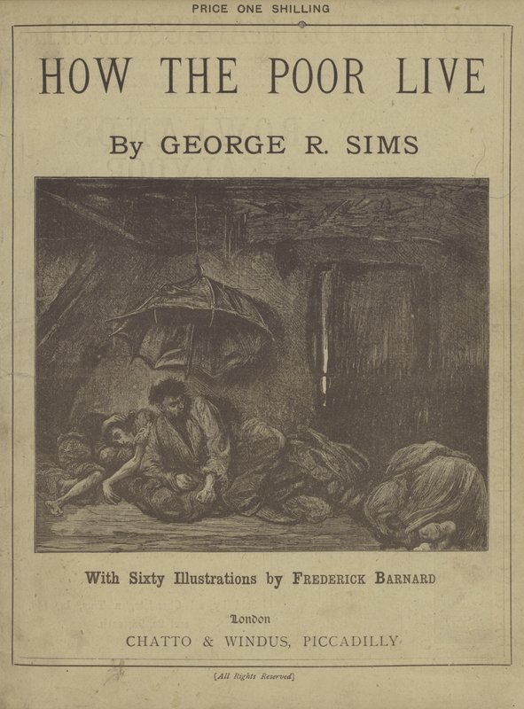 Página de título de Como os Pobres Vivem por George R Sims de Frederick L. Bernard