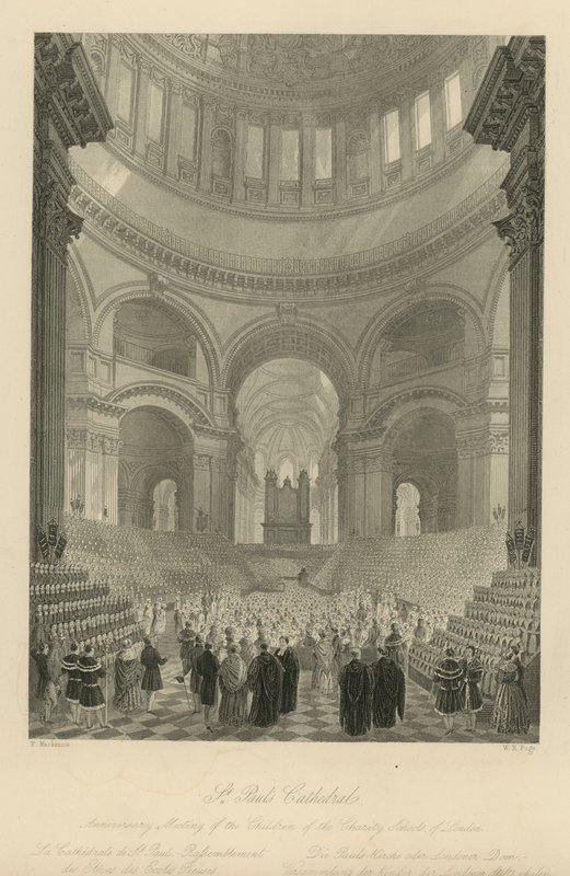 Encontro de aniversário dos Children of the Charity Schools de Londres de Frederick Mackenzie