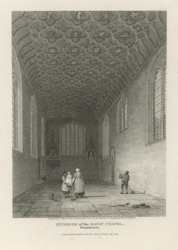 Interior, de, a, savoy, capela de Frederick Nash
