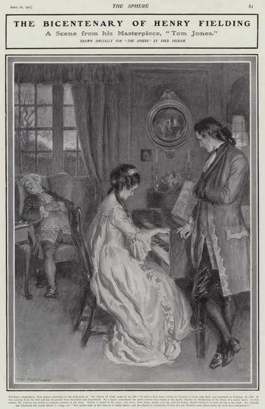 Uma cena de Henry Fieldings Tom Jones (litho) de Frederick Pegram