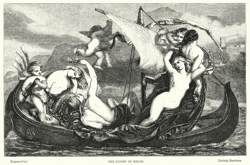 O Vôo de Helena (gravura) de Frederick Richard Pickersgill