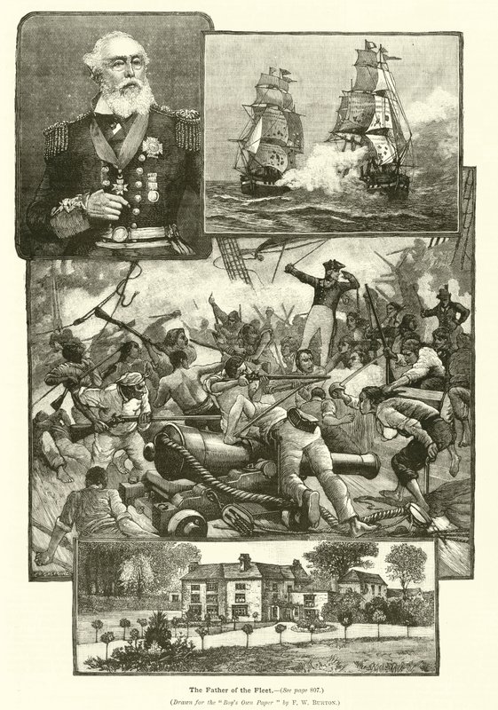 Pai da Frota, Almirante Sir Provo Wallis (gravura) de Frederick William Burton