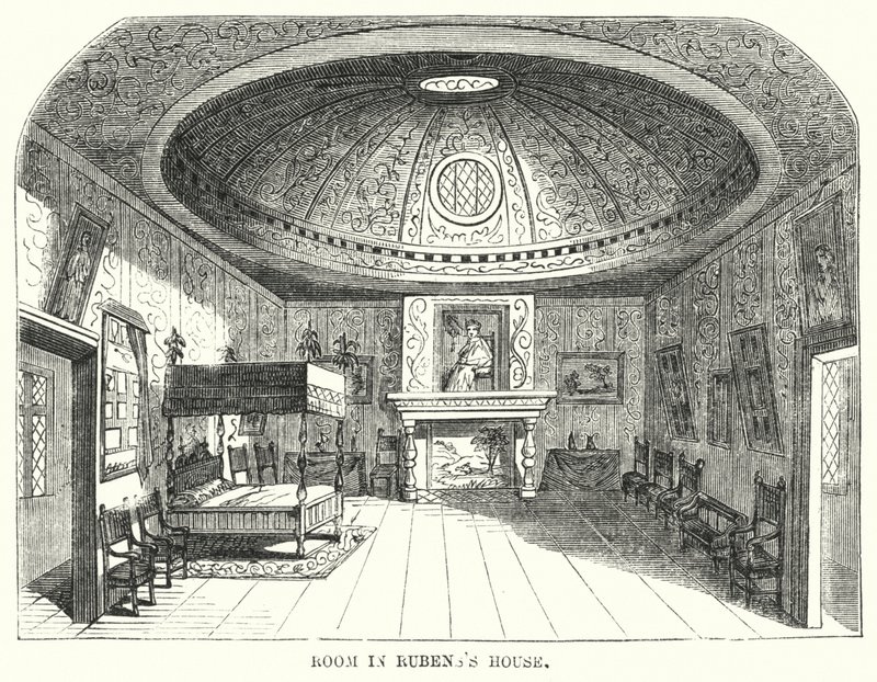 Quarto na Casa de Rubens (gravura) de Frederick William Fairholt
