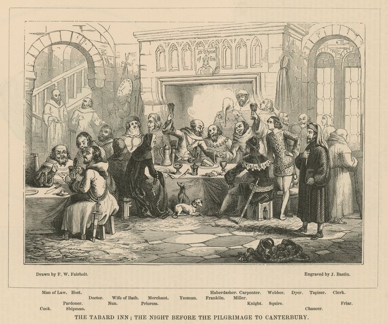 The Tabard Inn, a noite antes da peregrinação a Canterbury de Frederick William Fairholt