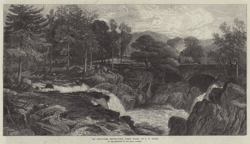 Em Pont-y-Pair, Bettws-y-Coed, Gales do Norte de Frederick William Hulme