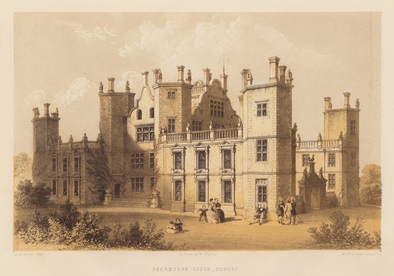 Sherborne Lodge, Dorset (aquatint) de Frederick William Hulme