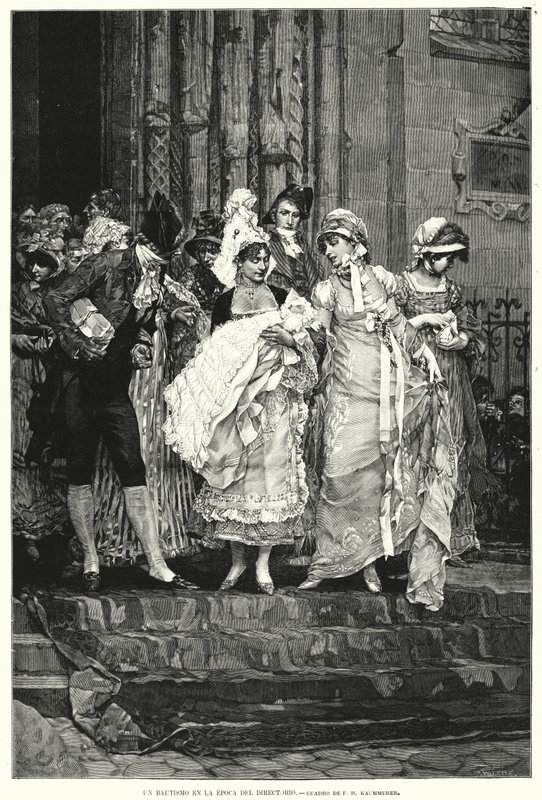 O baptismo no tempo do Directório, França Revolucionária de Frederik Hendrik (after) Kaemmerer