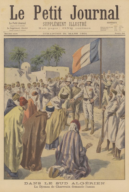 Um chefe rebelde se rende aos franceses no sul da Argélia de French School
