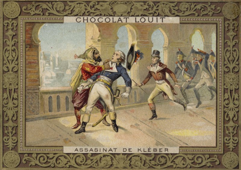 Assassinato de Jean-Baptiste Kleber, comandante das tropas francesas no Egito, Cairo, 1800 de French School