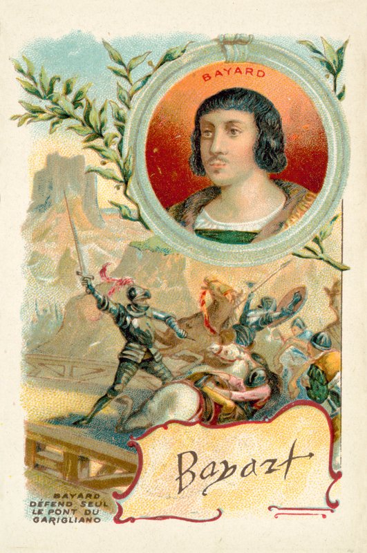Bayard defendendo a Ponte de Garigliano por conta própria, 1503 de French School