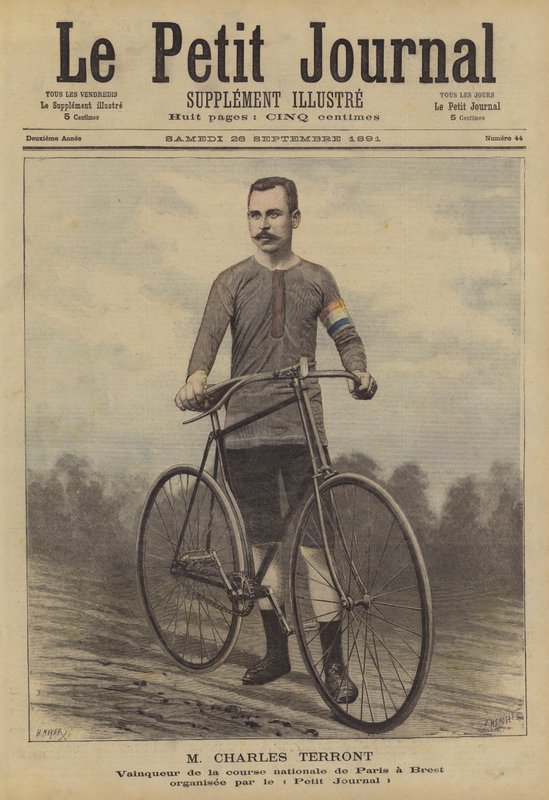 Charles Terront, vencedor da corrida de ciclismo Paris-Brest de French School