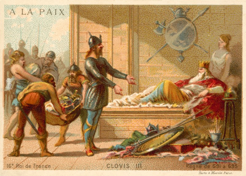 Clovis III, rei dos francos de French School