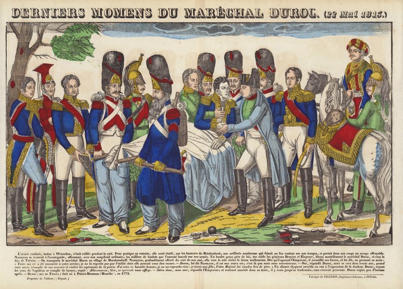 Últimos momentos de Marechal Duroc, 22 de maio de 1813 de French School