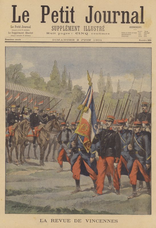 Exame do exército francês em Vincennes de French School