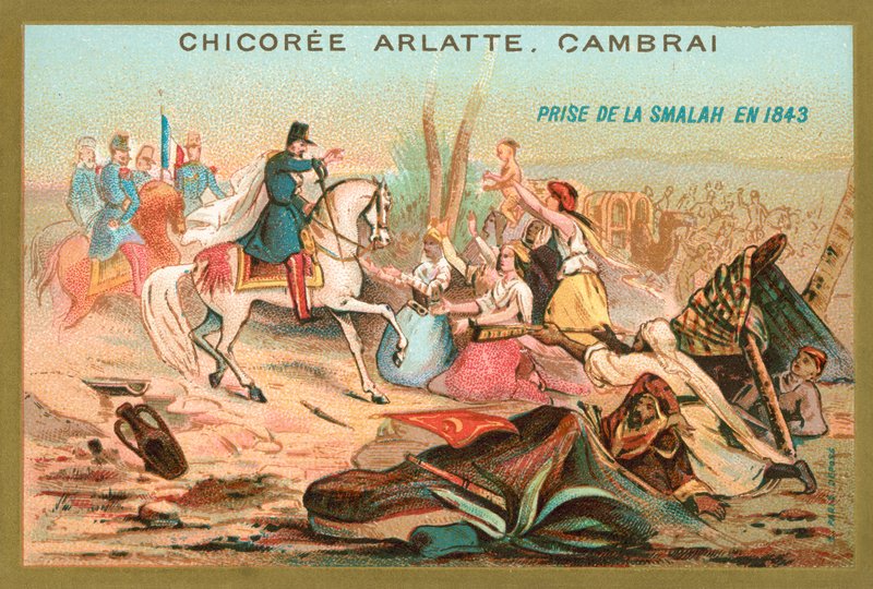 Tropas francesas capturando o smala de Abdelkader, Argélia, 1843 de French School