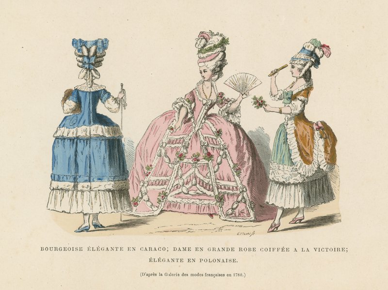 Modas das mulheres francesas, 1780 de French School