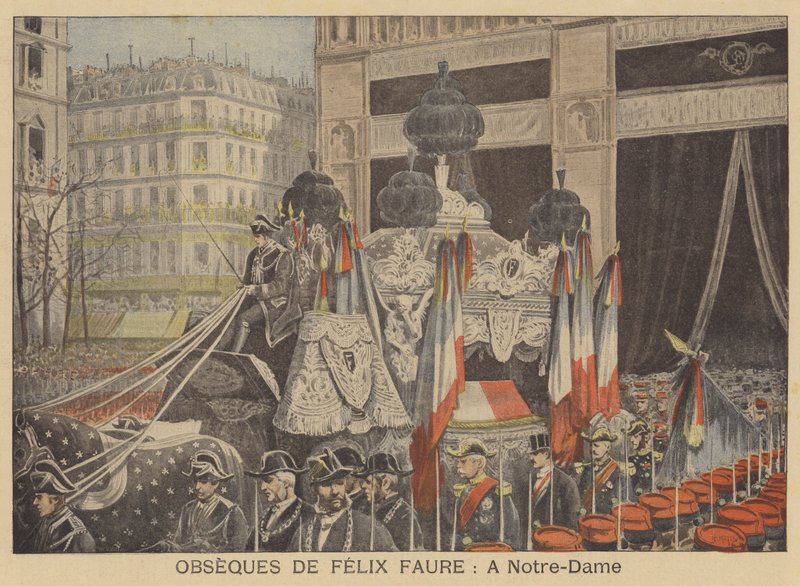 Funeral do Presidente Felix Faure na Notre Dame de Paris de French School