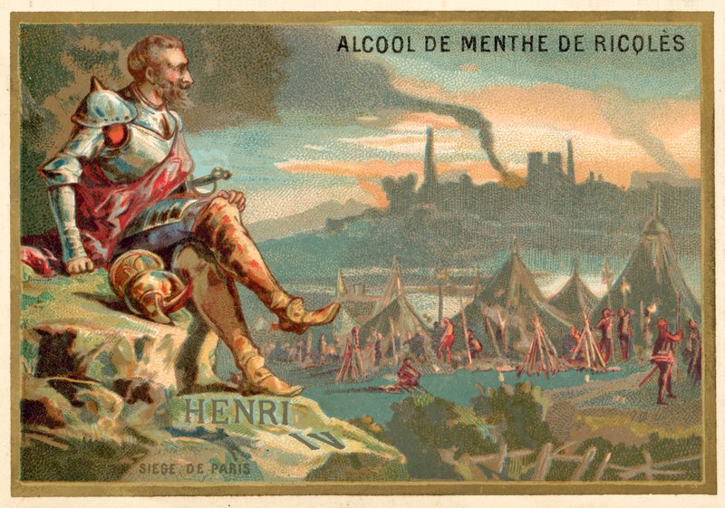 Henrique IV da França no Cerco de Paris, 1590 de French School