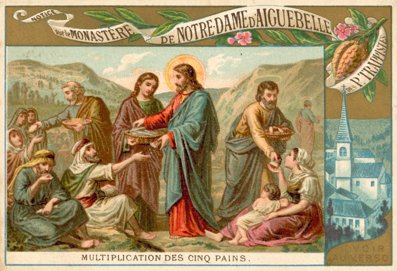 Jesus alimentando a multidão de French School