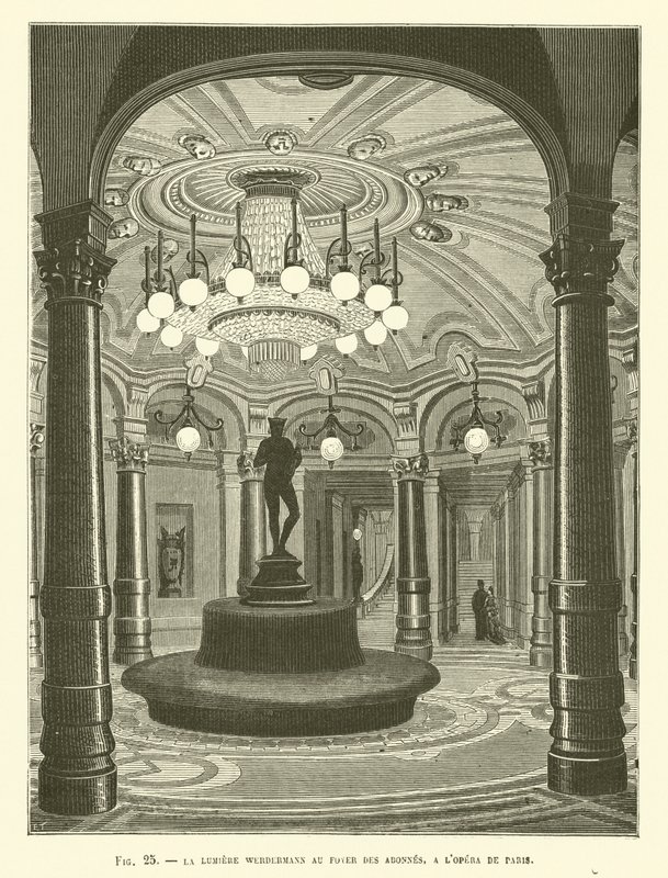 A luz Werdermann na casa dos assinantes, uma Paris LOpera de French School