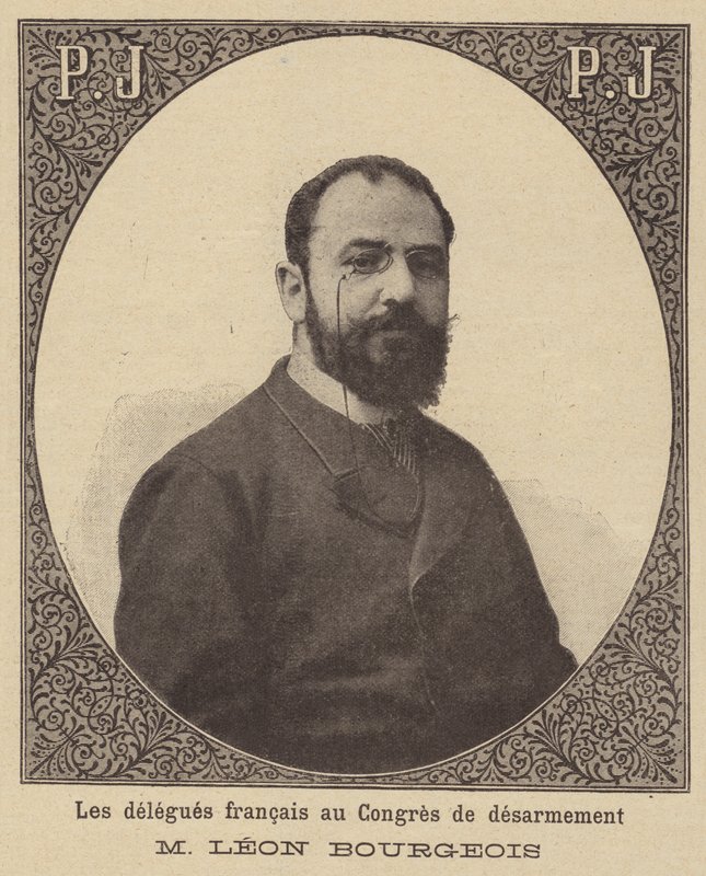 Leon Bourgeois, delegado francês na Conferência de Paz de Haia de 1899 de French School