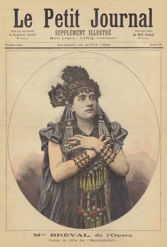 Lucienne Breval no papel de Salammbo na Ópera de Paris de French School