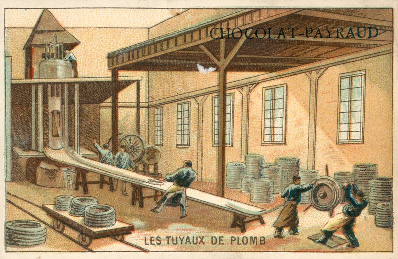 Fabricação de tubos de chumbo de French School