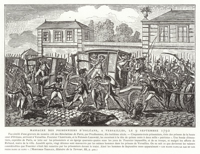 Massacre dos prisioneiros de Orleans, Versalhes, Revolução Francesa, 9 de setembro de 1792 de French School
