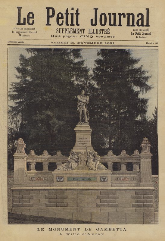 Monumento a Leon Gambetta em Ville d&39;Avray de French School