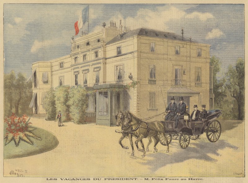 Presidente Faure da França de férias em Le Havre de French School