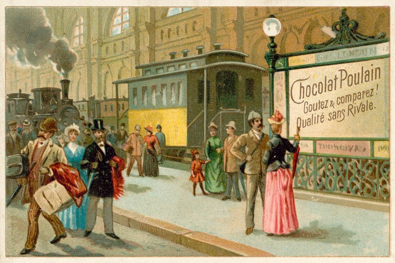 Cena da estação ferroviária de French School