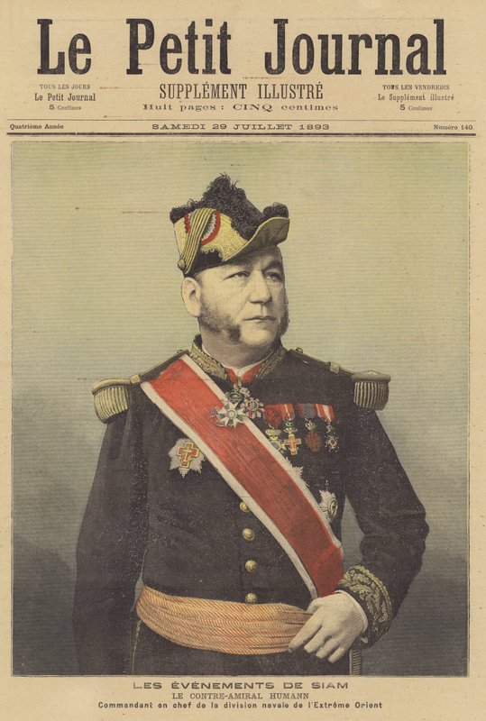Contra-almirante Humann, comandante da frota naval francesa do Extremo Oriente de French School