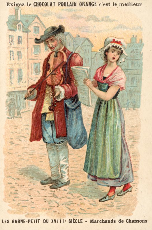 Vendedores de canções do século XVIII de French School