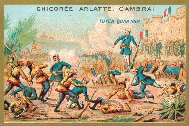 Cerco a Tuyen Quang, Indochina, Guerra Sino-Francesa, 1884 de French School