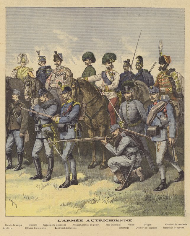 Soldados do Exército Austríaco de French School