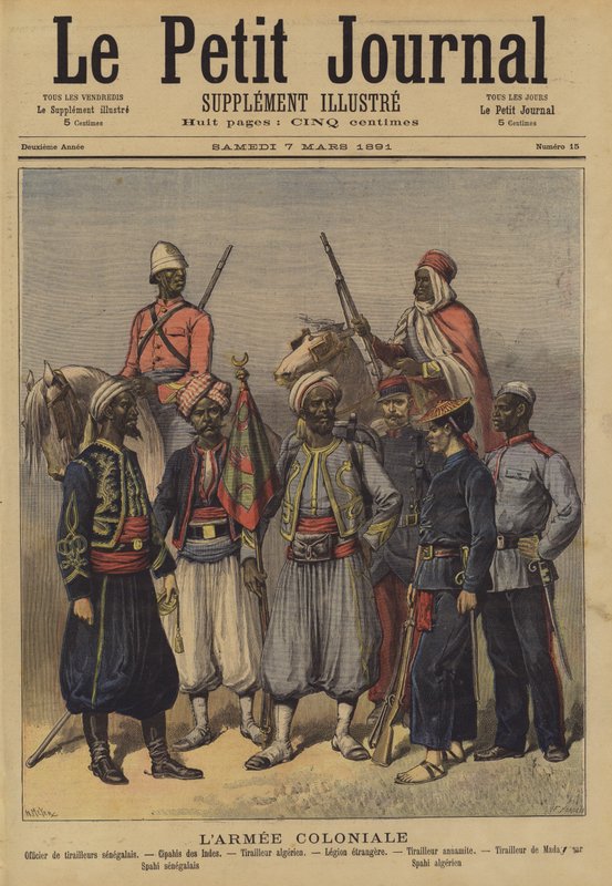 Soldados do exército colonial francês de French School