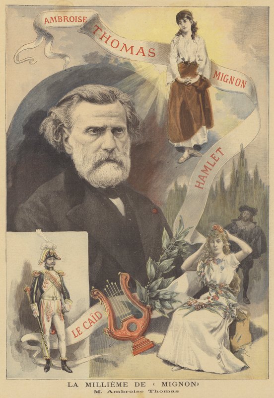 O 1000º desempenho de Mignon, por Ambroise Thomas de French School