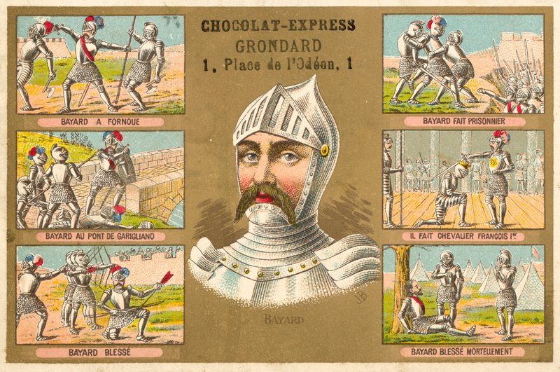O Chevalier de Bayard e cenas de sua vida de French School