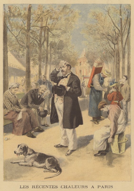 A recente onda de calor em Paris de French School
