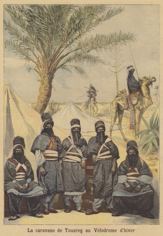 Tuaregs exibidos no dodiver Velodrome, Paris de French School