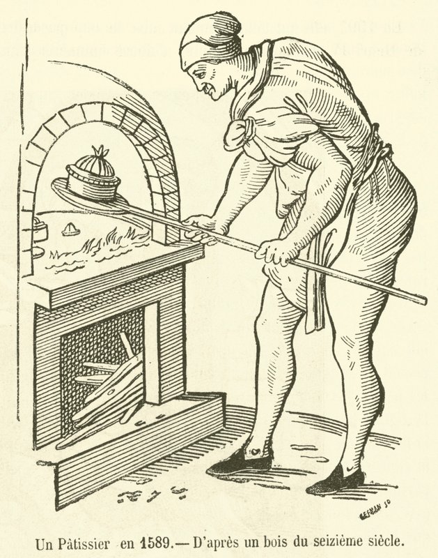 Um patissier em 1589 de French School