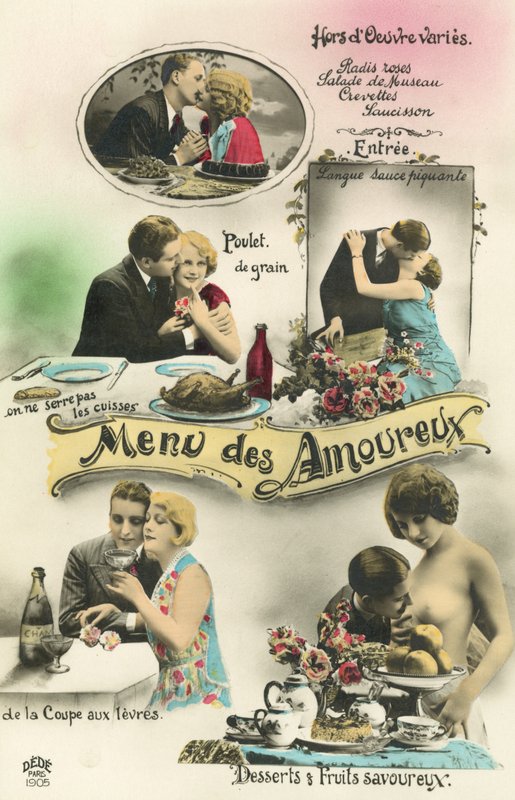 Um menu para os amantes (foto a cores) de French Photographer