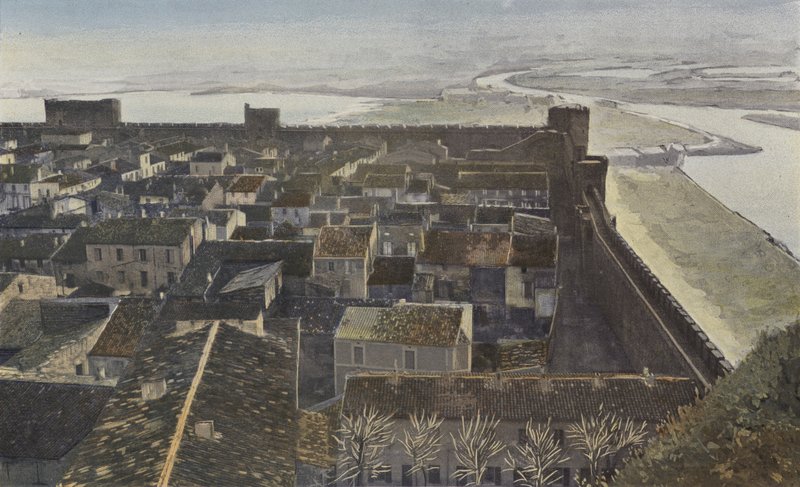 Aigues-Mortes, Vista das muralhas, tirada do interior da cidade de French Photographer