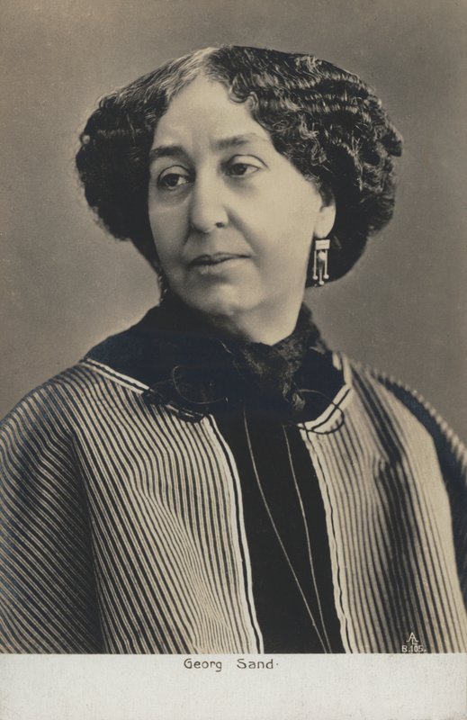 Amantine Lucile Aurore Duplin (pseudônimo George Sand) (1804-1876), romancista francês (foto a p/b) de French Photographer