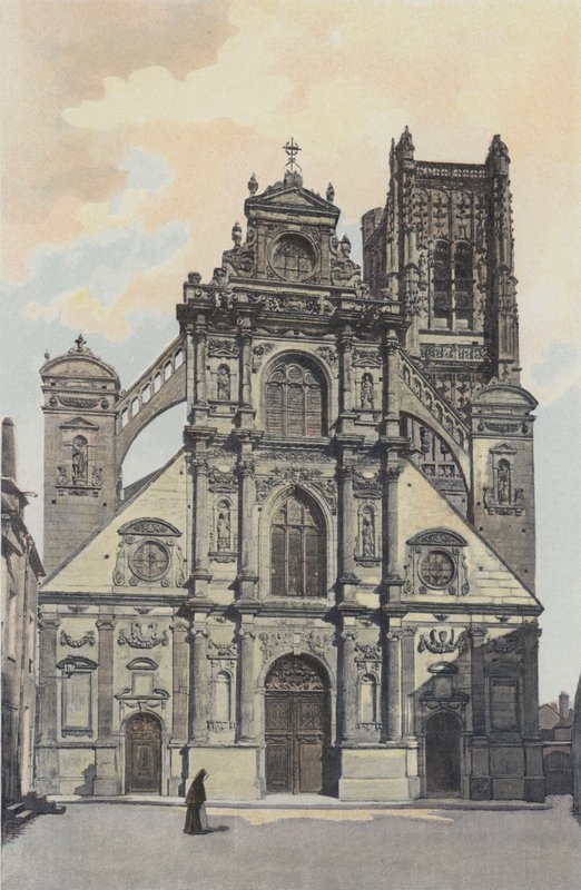 Auxerre, Igreja de Saint-Pierre, Fachada O de French Photographer